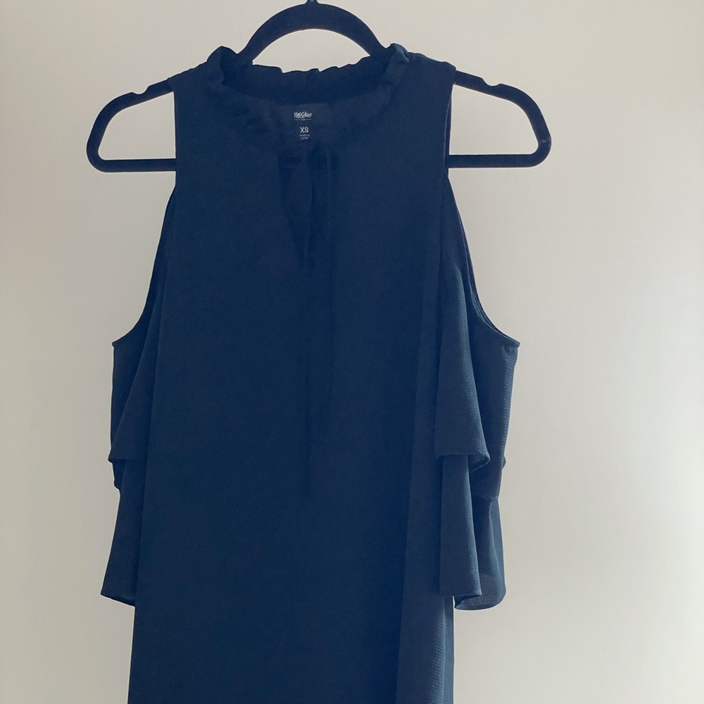 Black shoulder dress